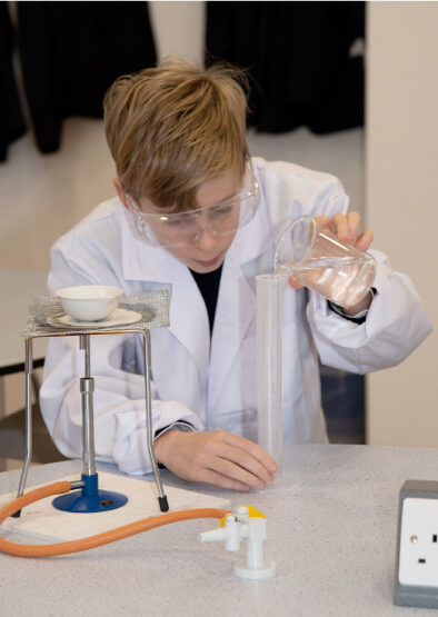 student in the lab