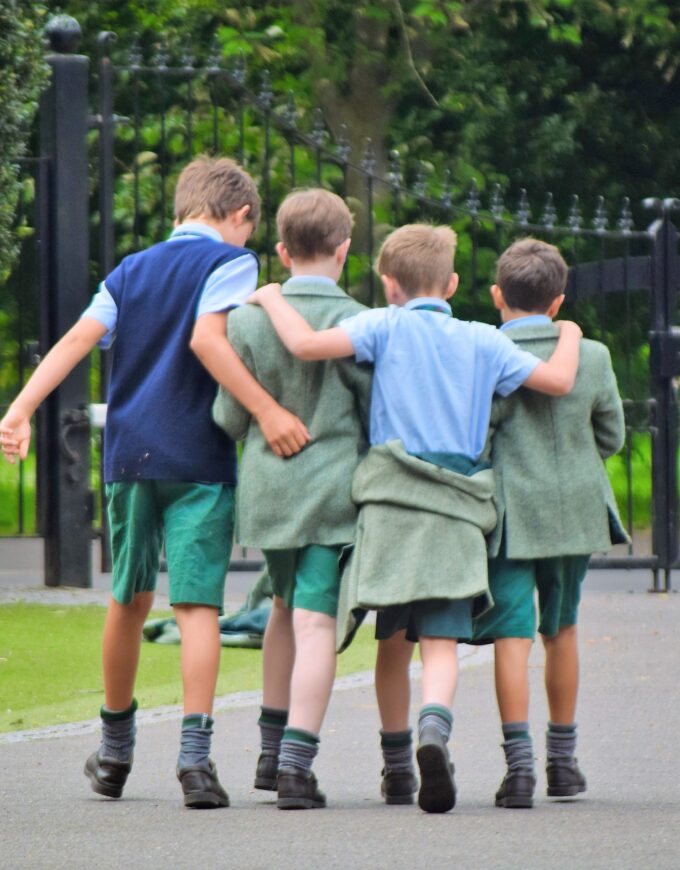 boys walking together