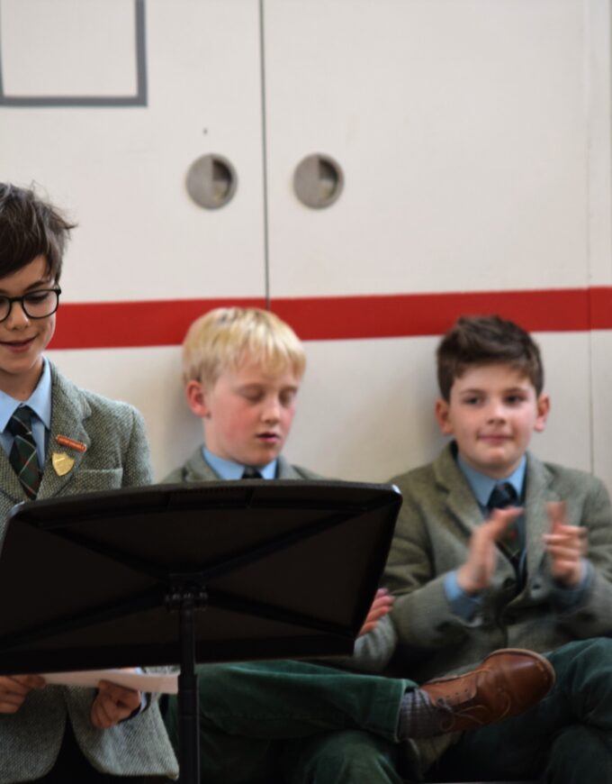 boy giving a speech