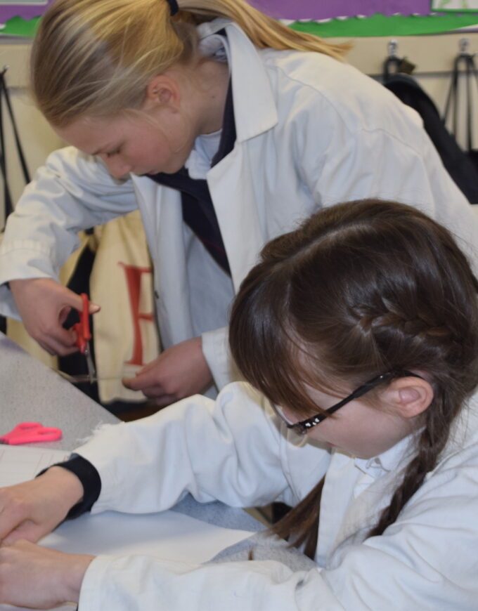 students in the lab