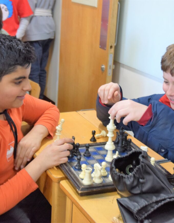 students playing chess