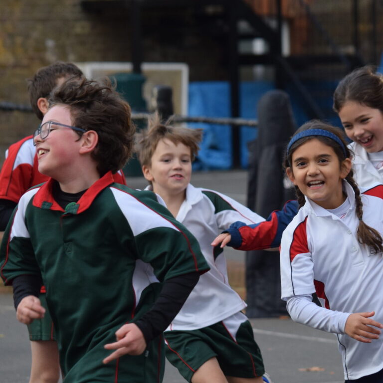 students in the playground